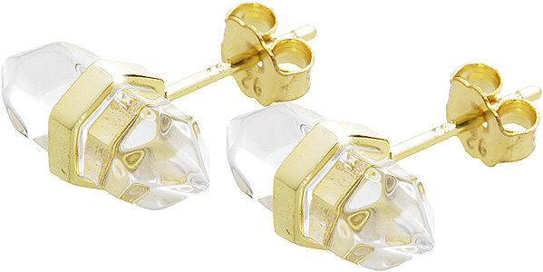 JSB Bijoux Crystal Gold-Plated Earrings 92400529g-cr (Ag925/1000, 2.06g).