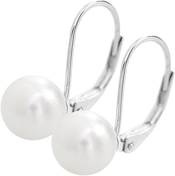 Náušnice JSB Bijoux Samostatná riečna perla s priemerom 8 mm White 92400542wh (Ag 925/1000, 4 g) ...