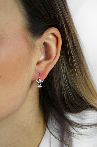 JSB Bijoux Little Angel with Cubic Zirconia Crystal earrings 92400573cr (Ag925/1000, 1.7g).