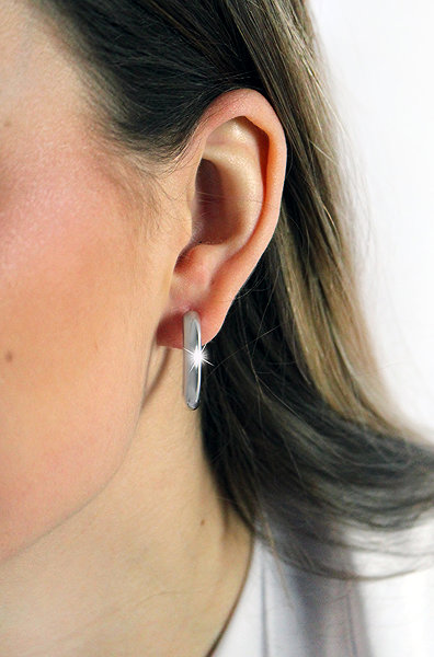 JSB Bijoux wider hoop earrings 92400580r (Ag925/1000, 8.22g).