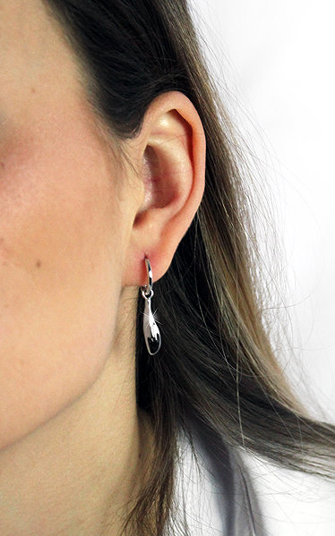 JSB Bijoux Irregular Elongated Drops earrings 92400587r (Ag925/1000, 3.5g).