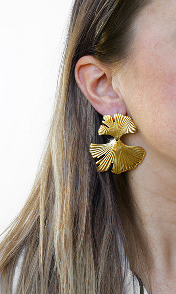 JSB Bijoux Large Leaves 61410287g earrings.