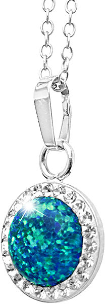 JSB Bijoux Opal Necklace with Swarovski Crystals Pas 92300025pas (Ag925/1000, 2.1g).