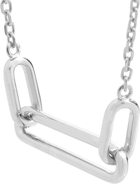 JSB Bijoux Linked Ovals Necklace 92300521r (Ag925/1000, 3.52g).