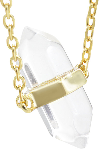 JSB Bijoux Gold-Plated Crystal Necklace 92300529g-cr (Ag925/1000, 2.62g).