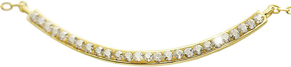 JSB Bijoux Necklace Curved Line Decorated with Swarovski Crystal Stones Gold-plated Golden Shadow 92300572ggsh.
