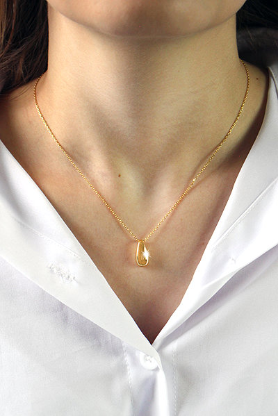 JSB Bijoux Gold-Plated Metal Drop Necklace 92300583g (Ag925/1000, 2.62g).