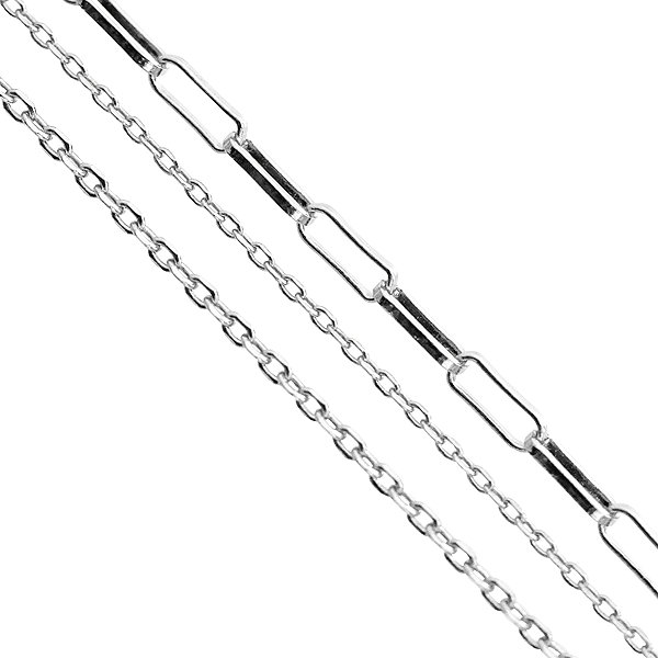 JSB Bijoux Triple Chain Necklace 92300585r (Ag925/1000, 6.35g).