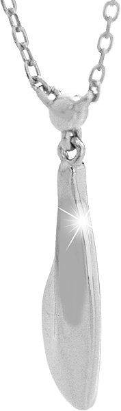 JSB Bijoux Elongated Irregular Drop Necklace 92300587r (Ag925/1000, 2.17g).