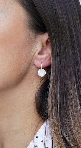 JSB Bijoux earrings with opals and Swarovski crystals White 92400025wh (Ag925/1000, 2.1g).