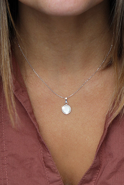 JSB Bijoux Opal Necklace with Swarovski White Crystals 92300025wh (Ag925/1000, 2.1 g).