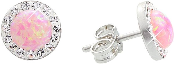 Earrings JSB Bijoux Opals with Swarovski Rose crystal stones 92400040ro (Ag925/1000, 1,4 g) .