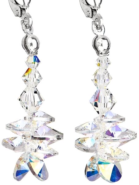 Náušnice EVOLUTION GROUP 31245.2 visací dekorované krystaly Swarovski® s AB efektem (Ag925/1000, 1 g) ...