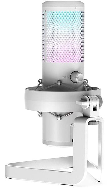 Mikrofón SPC Gear AXIS biely Bočný pohľad