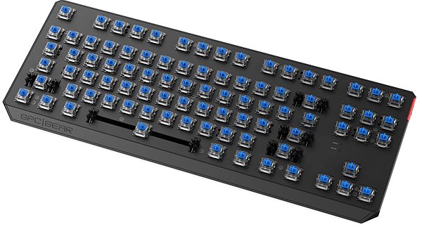 Herná klávesnica SPC Gear GK630K Tournament CZ Kailh Blue RGB Bočný pohľad