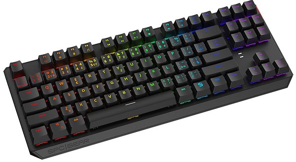 Herná klávesnica SPC Gear GK630K Tournament CZ Kailh Brown RGB Bočný pohľad