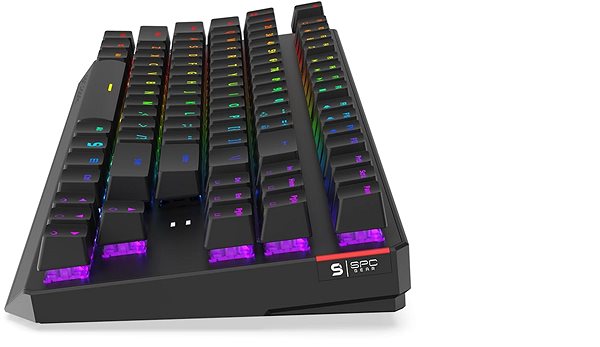 Gaming-Tastatur SPC Gear GK630K Tournament US Kailh Blue RGB Seitlicher Anblick
