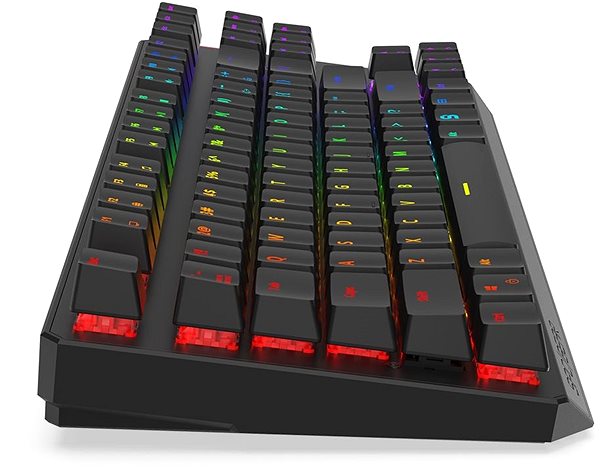 Herná klávesnica SPC Gear GK630K Tournament US Kailh Brown RGB Bočný pohľad