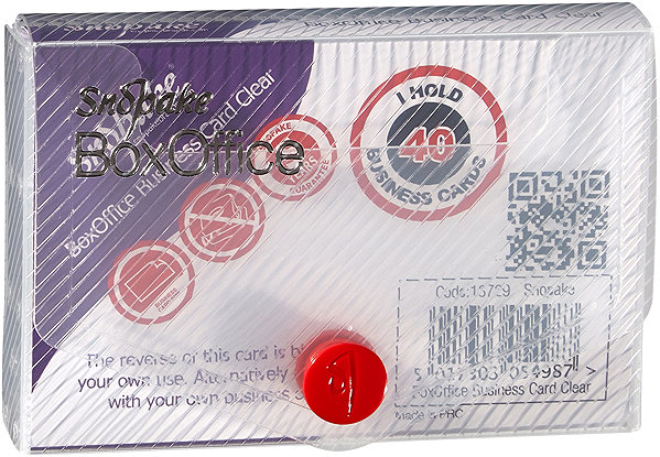 SNOPAKE Document Wallet with Business Card Holder, Clear.