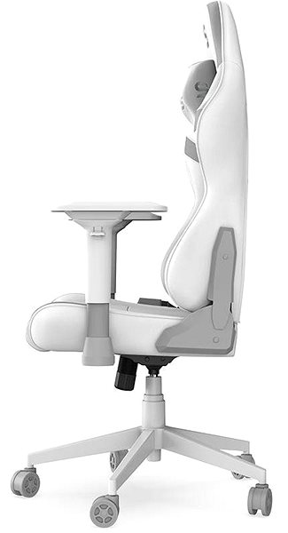 Gaming-Stuhl SPC Gear SX500 Gaming Chair - weiß-grau Seitlicher Anblick