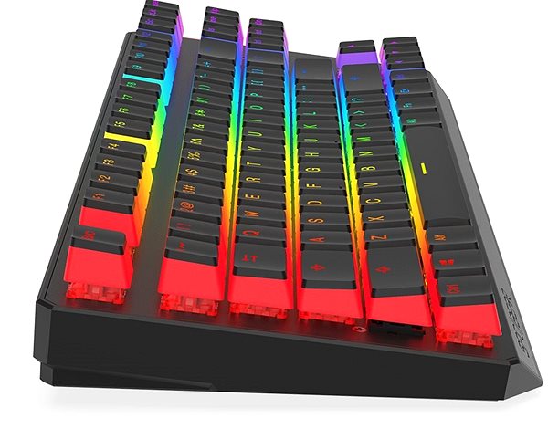 Gaming-Tastatur SPC Gear GK630K Tournament Pudding Kailh Red  - US Seitlicher Anblick