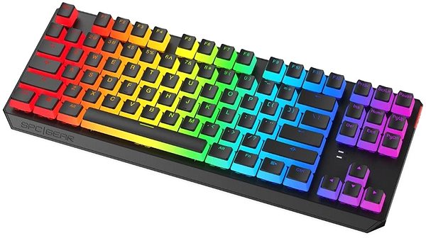 Gaming Keyboard SPC Gear GK630K Tournament Pudding Kailh Blue - US Lateral view