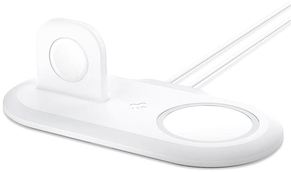 Handyhalterung Spigen MagSafe Charger & Apple Watch stand 2in1 MagFit Duo White ...