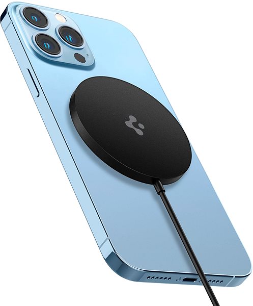 Bezdrôtová nabíjačka Spigen Power Arc ArcField Magnetic Wireless Charger Black Fast Charging/7,5 W ...