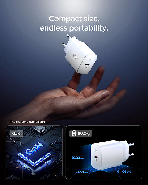 Töltő adapter Spigen Essential 20W Wall Charger EE201EU White ...