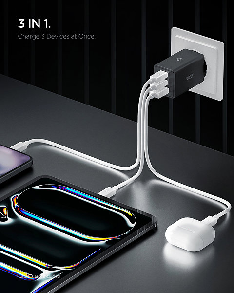 Wall Charger Spigen Essential 67W Wall Charger EE673EU Black ...
