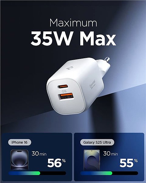 Netzladegerät Spigen Essential 35 W Wall Charger EE352EU White ...