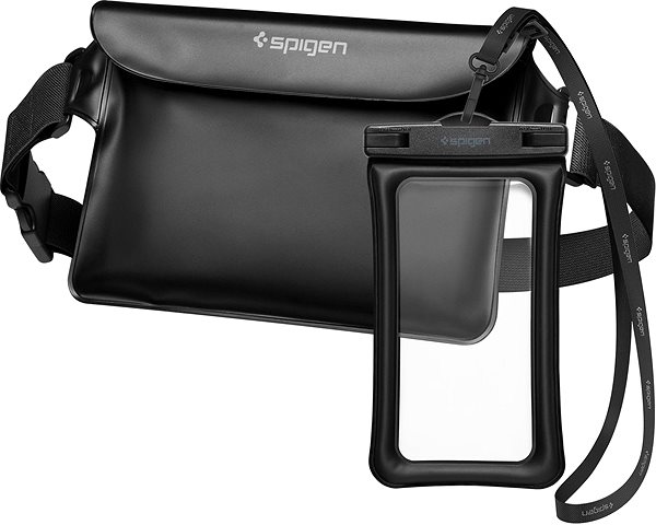 Pouzdro na mobil Spigen Aqua Shield WaterProof Floating Case + WaterProof Waist Bag A621 Set Black ...