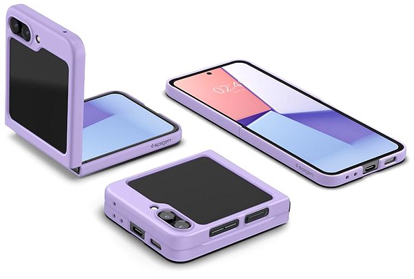 Telefon tok Spigen Air Skin Rose Purple Samsung Galaxy Z Flip5 tok ...