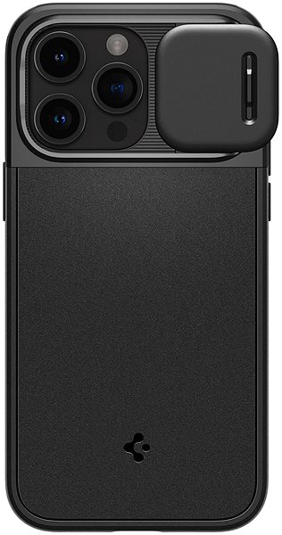 Telefon tok Spigen Optik Armor iPhone 15 Pro fekete MagSafe tok ...