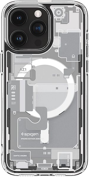 Telefon tok Spigen Ultra Hybrid Zero One White iPhone 15 Pro Max MagSafe tok ...