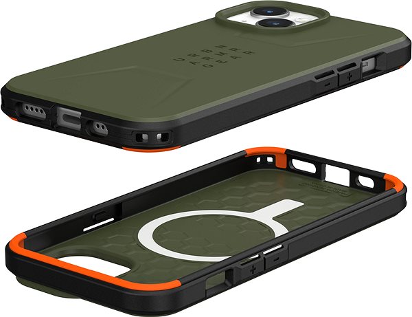 Kryt pre mobilné telefóny UAG Civilian MagSafe Olive Drab iPhone 15 .
