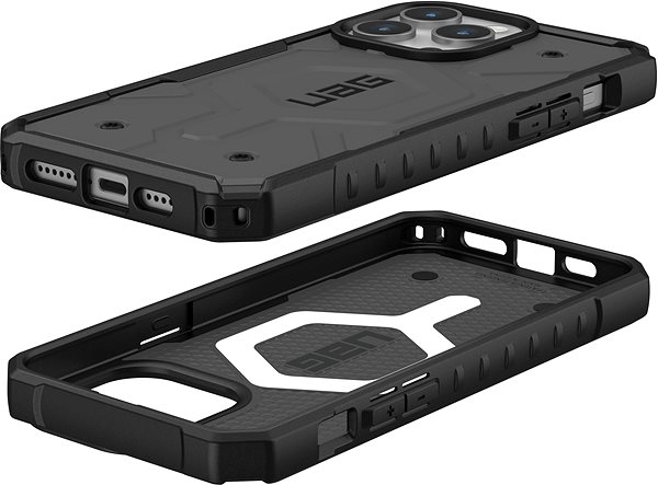 Telefon tok UAG Pathfinder iPhone 15 Pro Max MagSafe ezüst tok ...