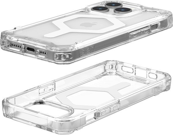 Telefon tok UAG Plyo Ice/White iPhone 15 Pro MagSafe tok ...