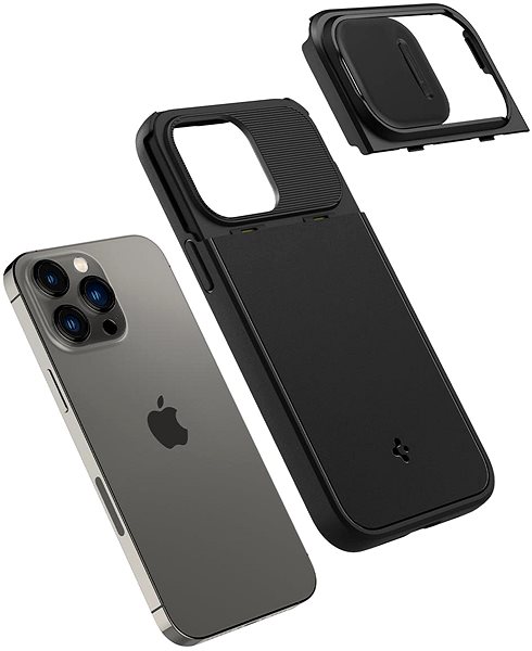 Kryt na mobil Spigen Optik Armor MagSafe Black iPhone 14 Pro ...