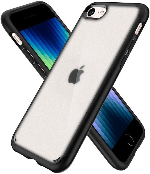 Handyhülle Spigen Ultra Hybrid Frost Black iPhone SE 2022/2020/8/7 ...