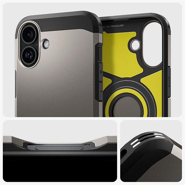 Handyhülle Spigen Tough Armor MagSafe Gunmetal iPhone 16 Plus ...