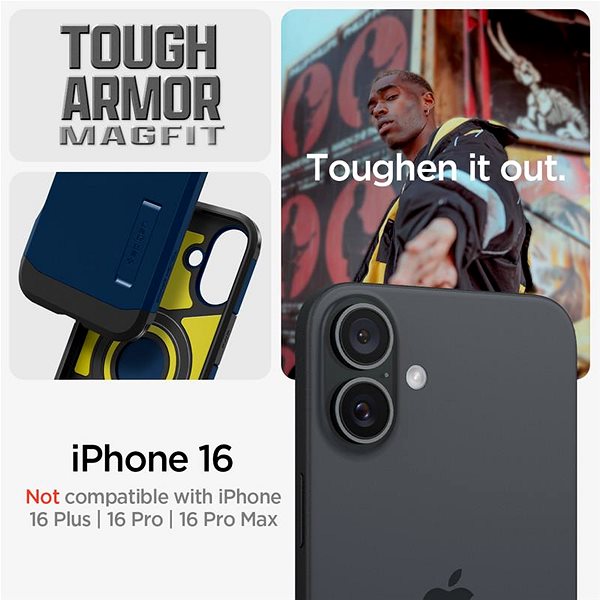 Handyhülle Spigen Tough Armor MagSafe Marineblau iPhone 16 ...