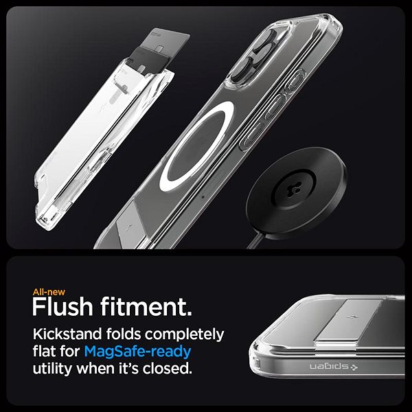 Handyhülle Spigen Ultra Hybrid S MagSafe Crystal Clear iPhone 16 Pro Max ...