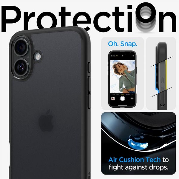 Handyhülle Spigen Ultra Hybrid Frost Black iPhone 16 ...