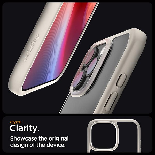 Telefon tok Spigen Ultra Hybrid Natural Titanium iPhone 16 Pro Max tok ...