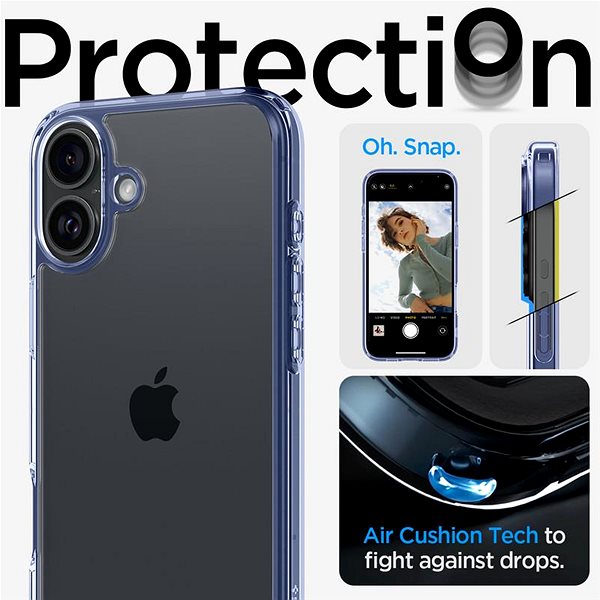 Handyhülle Spigen Ultra Hybrid Sky Crystal iPhone 16 ...