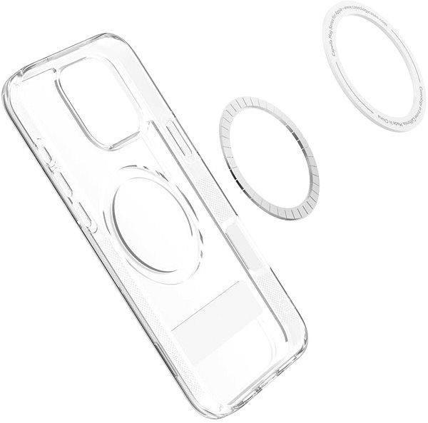 Handyhülle Caseology by Spigen Capella MagSafe Kickstand Clear Gray iPhone 16 Pro ...