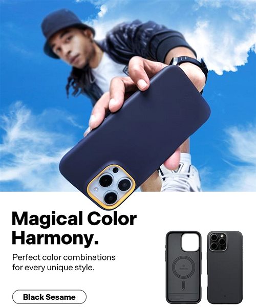 Handyhülle Caseology by Spigen Nano Pop MagSafe Black Sesame iPhone 16 Pro ...