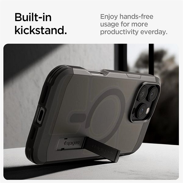 Handyhülle Spigen Tough Armor MagSafe Frost Black iPhone 16 Pro ...