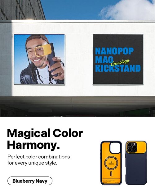 Kryt na mobil Spigen Caseology Nano Pop MagSafe Kickstand Blueberry Navy iPhone 16 Pro Max ...
